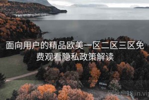 面向用户的精品欧美一区二区三区免费观看隐私政策解读