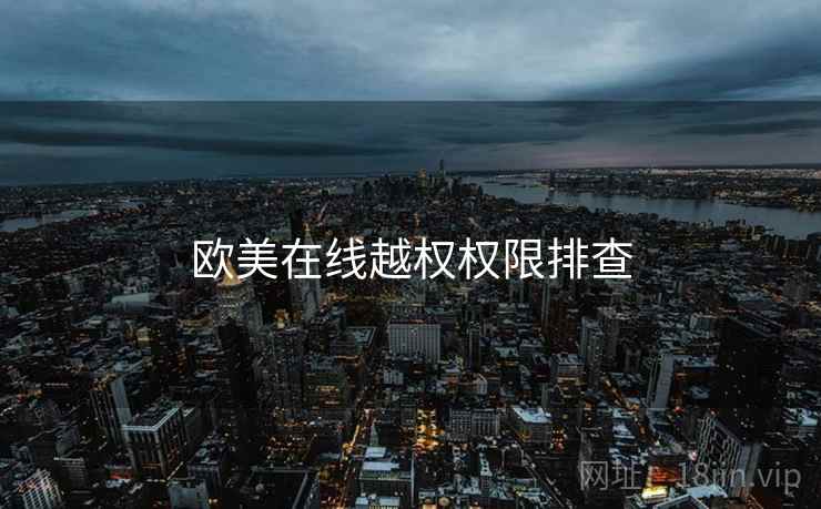 欧美在线越权权限排查