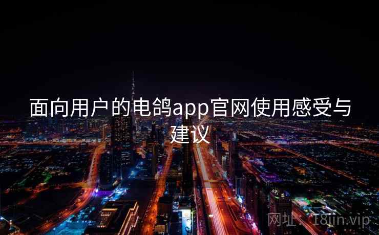 面向用户的电鸽app官网使用感受与建议